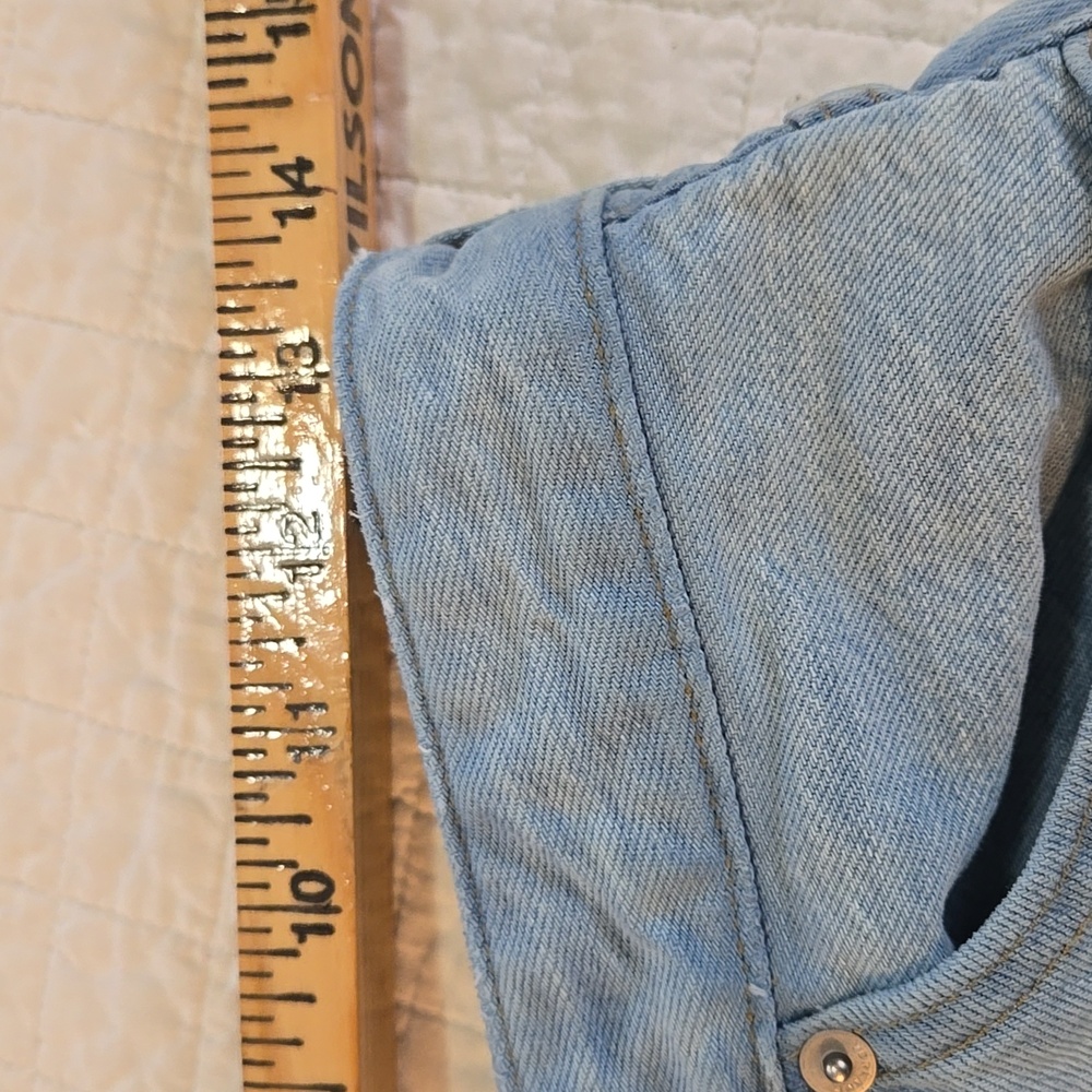 Everlane A Line Shorts Womens 27 Waist High Waisted Cotton Light Wash - Picture 4 of 10